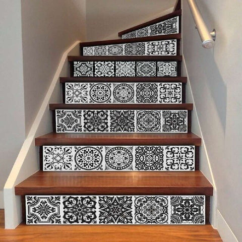 17 Design Mosaic Tile Wall Stair Stickers Self Adhesive Waterproof PVC Wall Sticker Kitchen Ceramic Stickers Home Decoration