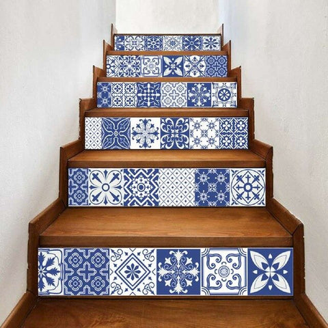 17 Design Mosaic Tile Wall Stair Stickers Self Adhesive Waterproof PVC Wall Sticker Kitchen Ceramic Stickers Home Decoration