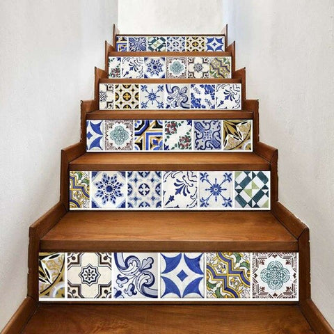 17 Design Mosaic Tile Wall Stair Stickers Self Adhesive Waterproof PVC Wall Sticker Kitchen Ceramic Stickers Home Decoration