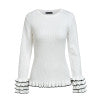 Simplee Sweet knitted ruffles women sweater Elegant butterfly sleeve pullover 2018 Autumn winter casual female jumper streetwear