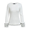 Simplee Sweet knitted ruffles women sweater Elegant butterfly sleeve pullover 2018 Autumn winter casual female jumper streetwear