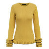 Simplee Sweet knitted ruffles women sweater Elegant butterfly sleeve pullover 2018 Autumn winter casual female jumper streetwear