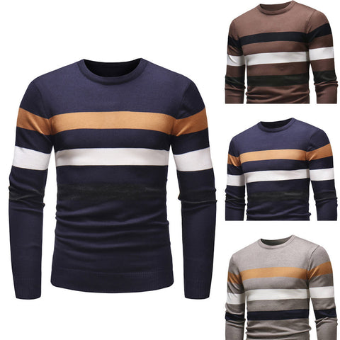 Men's Autumn Winter Sweater Pullover Slim Jumper Knitwear Outwear Blouse