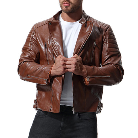 New Arrival Mens Motorcycle Leather Jacket