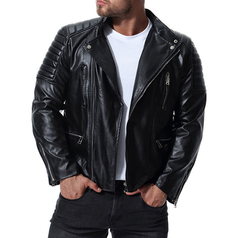 New Arrival Mens Motorcycle Leather Jacket
